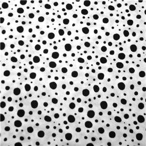   Cotton Fabric Black, White, and Gray Polka Dot, By the Yard  