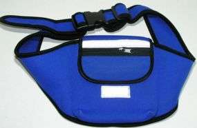 BLUE neoprene CD jogging belt  pocket sport case 4 iPod iPhone cell