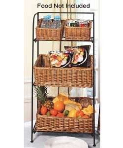 Sterno 35.5 in High 3 tier Willow & Iron Display Rack (case of 2 