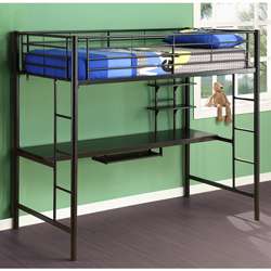 Sunset Twin / Workstation Bunk Bed   Black  Overstock