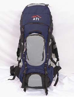 NEW 80L Internal Frame Camping Hiking Backpack Navy  