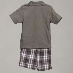 Calvin Klein Infant Boy Polo and Plaid Shorts  Overstock