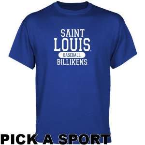  Saint Louis Billikens Custom Sport T shirt   Royal Blue 