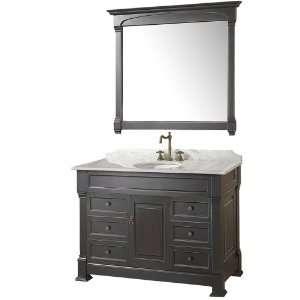 Wyndham WC TS48 Traditional Wood Bathroom Vanity + Mirror + Countertop