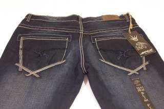 Mens Stylo Jeans Big Pockets White Threads SZ 38x32  