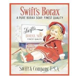   TIN SIGN NOSTALGIC ~ SWIFTS BORAX VINTAGE ADVERTISING: Home & Kitchen