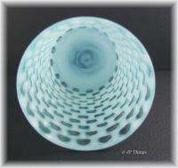 Blue Opalescent Glass Honeycomb Tumbler by L.G.Wright  