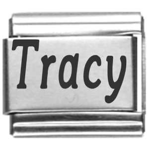  Tracy Laser Name Italian Charm Link Jewelry