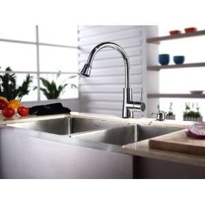 Kraus 16 gauge 33 Stainless Steel Double Bowl Kitchen Sink with Satin 