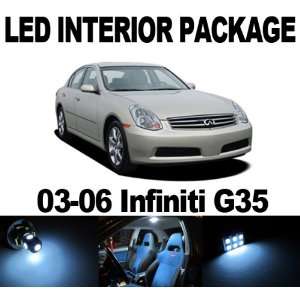 Infiniti G35 Coupe 2003 2006 WHITE 7 x SMD LED Interior Bulb Package 