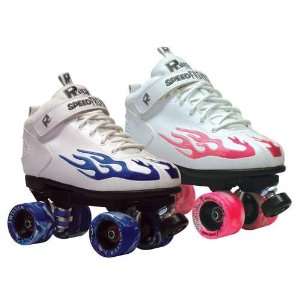  Rock White Flame Quad Roller Skates: Sports & Outdoors