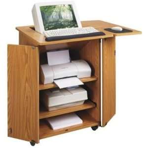 Shelf For Stand Up Computer Workstation, 12x32, Medium Oak (LLR60149 