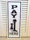   candlestick phone vintage pay here metal sign expedited shipping
