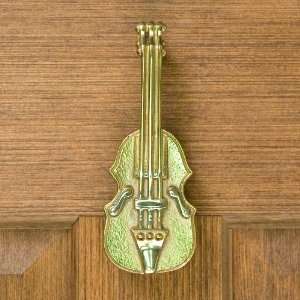  Violin Door Knocker   Polished & Lacquered Brass