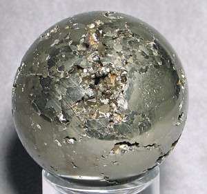 Rugged Golden Pyrite Crystal Sphere  
