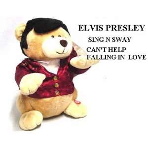  Elvis Singing Red Jacket Teddy Bear: Toys & Games