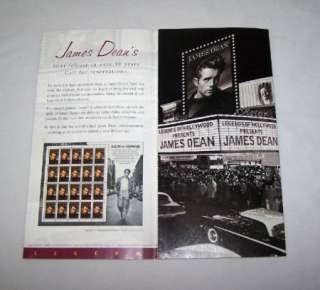 James Dean Hollywood Legend Stamp Sheet Rebel Jimmy  