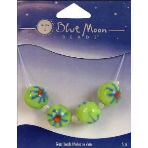   Jewelry Beads   Round   Flower   Burst   Green Arts, Crafts & Sewing