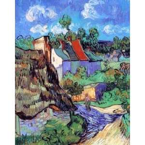   : Houses at Auvers: Vincent van Gogh Hand Painted Art: Home & Kitchen
