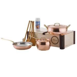 Ruffoni Historia Decor 5 Piece Copper Cookware Set in Wooden Box 