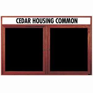  Enclosed Changeable Letter Board Frame Color: Cherry Stain 