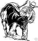 Steer Wrestling Decal #8 Western Rodeo 6 Cowboy Decals