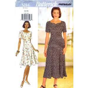   Pattern Misses Flared Dress Size 6   8   10: Arts, Crafts & Sewing