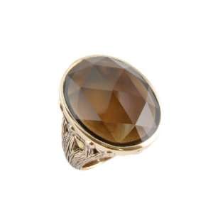  Barse Bronze Smoky Glass Ring, 7: Jewelry