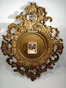   Large Burwood Gold Clock Hollywood Regency Elegant Ornate 4233  
