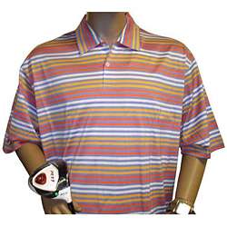   Vardon Mens Striped Triple Mercerized Golf Polo Shirt  Overstock