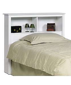 Winslow White Twin size Storage Headboard  