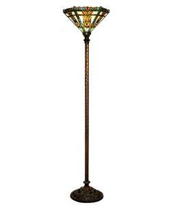 Tiffany style Roma Torchiere Lamp  