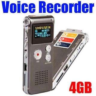 Rechargeable 4GB Digital Telephone Sound Voice Recorder Dictaphone MP3 