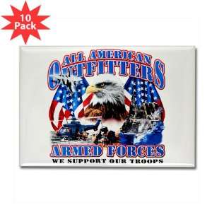 Rectangle Magnet (10 Pack) All American Outfitters Armed Forces Army 