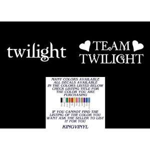  Twilight & Team Twilight 6 Decals (White color 
