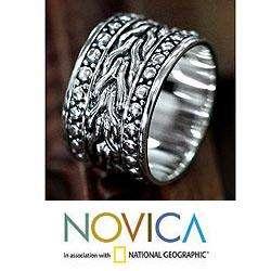 Mens Sterling Silver Water Ring (Indonesia)  Overstock