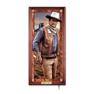 John Wayne: Hero Of The West Illuminated Stained Glass Panorama Wall 