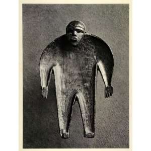 1955 Photogravure Dish Human Figure Viti Levu Fiji Island Oldman 