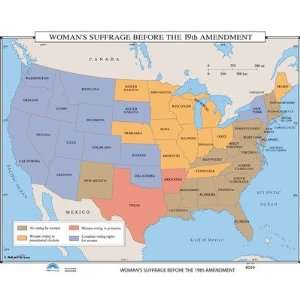  Universal Map 30146 U.S. History Wall Maps   Womans Suffrage 