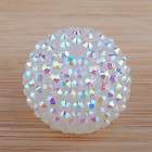 Freeshipping 40pcs Clear Resin Rhinestones Round Ball Spacer Beads 