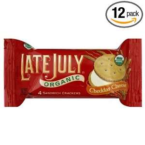 Late July Organics Snacks Sandwich Cracker Cheese, 1.2000 ounces (Pack 