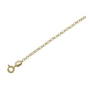  18K Yellow Gold Rollo Chain 13.5 inch Jewelry