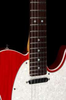   American Deluxe Telecaster Electric Guitar Crimson Red Transparent