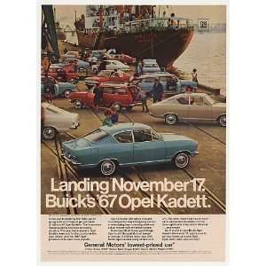  1967 Buick Opel Kadett Sedan Coupe Wagon Ship Dock Print 