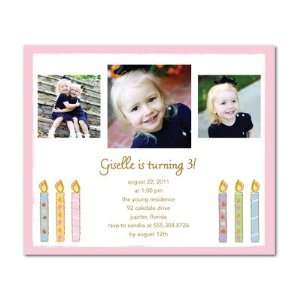 Birthday Party Invitations   Petite Candles Blushing By Sb Hello 