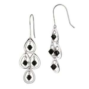   Crystallized Swarovski Elements 4 Drop Chandelier Earrings: Jewelry