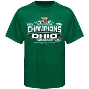   Bobcats Green 2010 Mens Basketball MAC Tournament Champions T shirt
