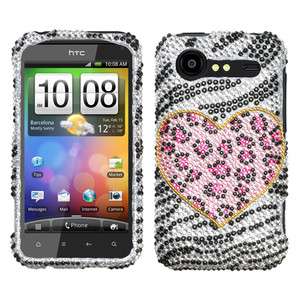 Playful Leopard bling Phone case HTC Droid Incredible 2  