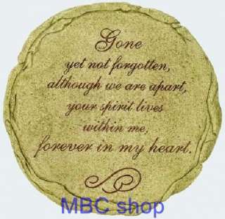 Memorial Proverbial Quotes Resin Stepping Stones / Wall Decor Plaques 