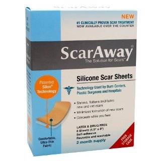   Professional Grade Silicone Scar Treatment Sheets 1.5 x 3 8 Count